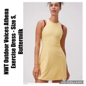NWT Outdoor Voices Athena Exercise Dress - Size S, Buttermilk